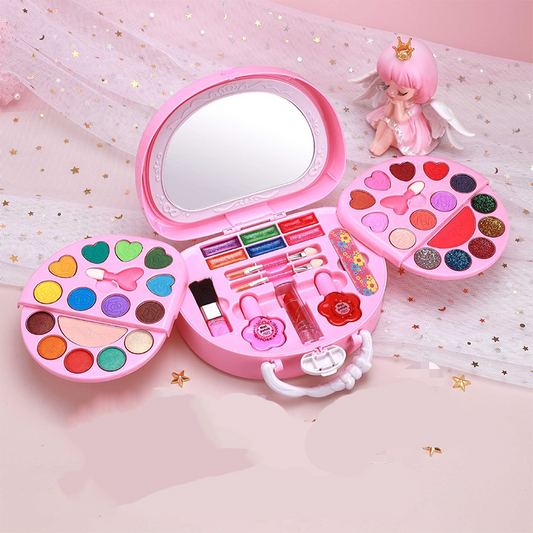 📢📢40% OFF !! ⏰Kids Washable Makeup Toy Set with Portable Pink Handbag