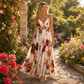 📢📢40% OFF !! ⏰Women's Printed Spaghetti Strap Maxi Dress