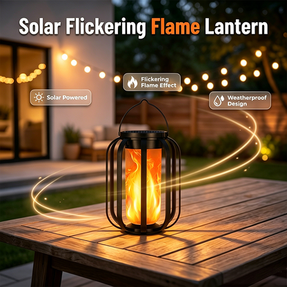 📢📢40% OFF !! ⏰Must-have item for warm ambient vibes！✨️Solar Flickering Flame Lantern