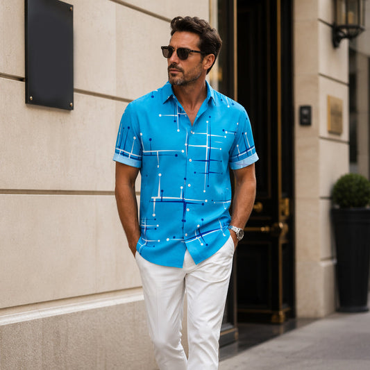 📢📢40% OFF !! ⏰Men's Relaxed Fit Button Down Shirt