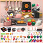 🍳 Save 50%!🥘 Kids' Toy Kitchen, Camping Themed Pretend Cooking Playset for Indoor & Outdoor Role Play ✨