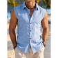 Men's Breathable Sleeveless Button Down Shirt