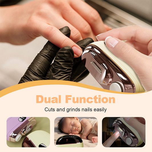 📢📢40% OFF !! ⏰ 2026 Sale — Over 29,000 Sold! 💅 2-in-1 Electric Nail Clipper｜Safe Trimming & Polishing for Baby, Kids & Seniors ✨