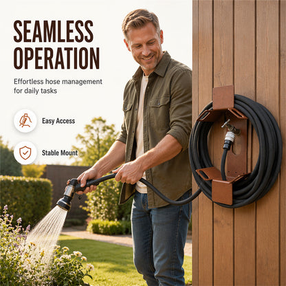📢📢40% OFF !! ⏰Wall Mounted Iron Garden Hose Holder