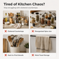 Wall-Mounted Kitchen Rack with Spice Shelf