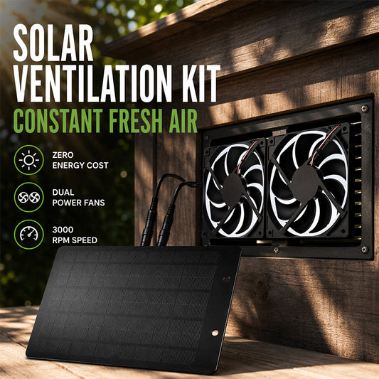 📢📢40% OFF !! ⏰10W Solar Fan Waterproof Outdoor Ventilator with Dual Exhaust Fans