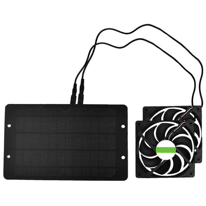 10W Solar Fan Waterproof Outdoor Ventilator with Dual Exhaust Fans