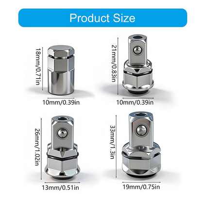 📢📢50% OFF !! ⏰CR-V Steel Ratchet Wrench Adapter Socket Converter Set