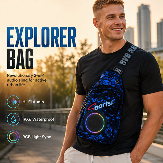 📢📢40% OFF !! ⏰Portable Bluetooth Speaker Bag with LED Lights