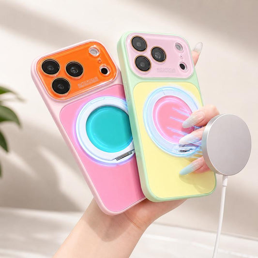 📢📢40% OFF !! ⏰Color Block 360° Rotating Ring Stand Phone Case