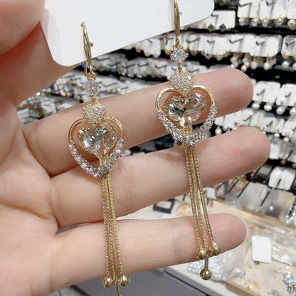 📢📢40% OFF !! ⏰ 2026 Sale — Over 29,500 Sold!💖 Statement Heart Tassel Earrings