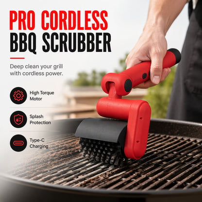 🧽 50% OFF NOW! 🔥 Electric BBQ Grill Brush – Cordless, High-Torque & Heavy-Duty Steel Wire 🥩