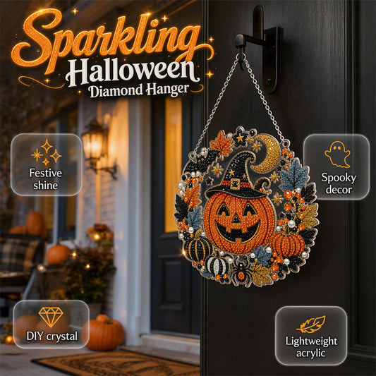 📢📢40% OFF !! ⏰Halloween Diamond Art Hanging Ornament Kit