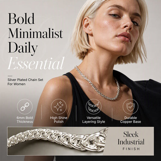 📢📢40% OFF !! ⏰ 2026 Sale — Over 27,100 Sold!✨ Elegant Silver‑Tone Braided Wheat Chain Necklace 🤍