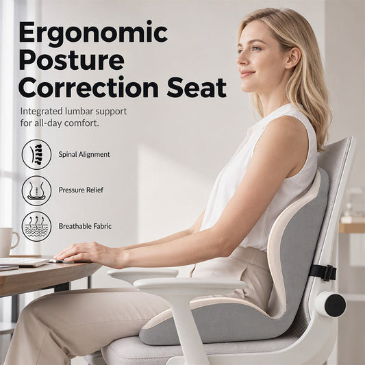 📢📢40% OFF !!⏰2026 Sale — Over 47,300 Sold!🪑 Ergonomic Memory Foam Seat Cushion with Back Support