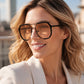 📢📢40% OFF !! ⏰Unisex Oversized Square One-Piece Sunglasses