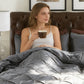 📢📢50% OFF !! ⏰3-Piece Pintuck Pleated Duvet Cover & Pillowcases Set