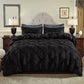 📢📢50% OFF !! ⏰3-Piece Pintuck Pleated Duvet Cover & Pillowcases Set