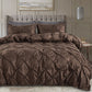📢📢50% OFF !! ⏰3-Piece Pintuck Pleated Duvet Cover & Pillowcases Set