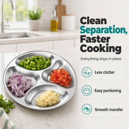 📢📢40% OFF !! ⏰4-Compartment Prep Plate for Kitchen Organization