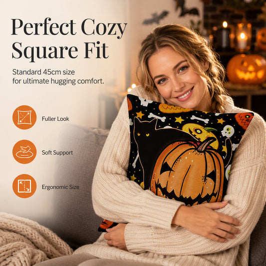 Halloween Pumpkin Throw Pillow Cover