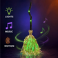 📢📢40% OFF !!⏰🧙 Animated Witch Broom Halloween Decoration with Lights and Sound