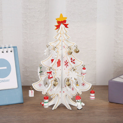📢📢40% OFF !! ⏰ DIY Wooden Christmas Tree Ornament Set – Build, Decorate & Play! ✨