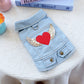 📢📢40% OFF !! ⏰ Cute Princess Denim Dog Jacket – Stylish Adjustable Clothing for Small & Medium Dogs, Soft Washed Denim with Bow Accent 🐩✨