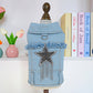 📢📢40% OFF !! ⏰ Cute Princess Denim Dog Jacket – Stylish Adjustable Clothing for Small & Medium Dogs, Soft Washed Denim with Bow Accent 🐩✨