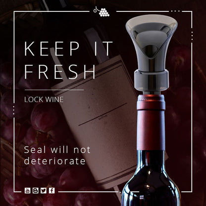 📢📢40% OFF !! ⏰2-in-1 Wine Saver – Vacuum Pump & Sealer, Preserves Freshness & Aroma ✨