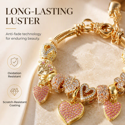 📢📢40% OFF !! ⏰ DIY Beaded Detachable Heart Charm Bracelet
