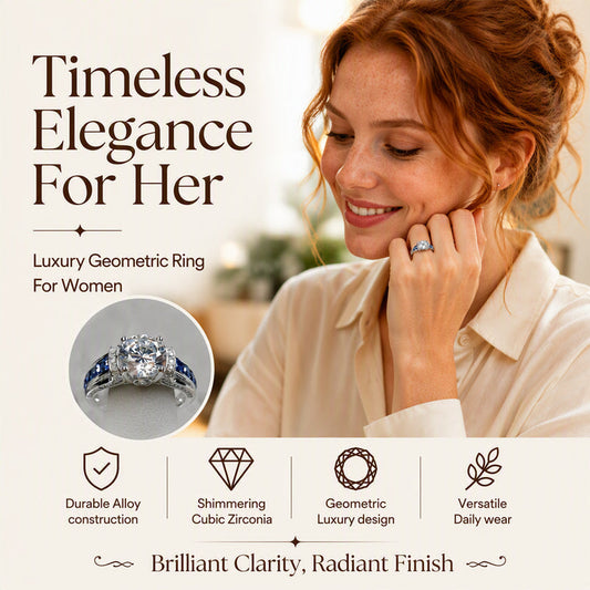 📢📢50% OFF !!⏰  Elegant Cubic Zirconia Cocktail Ring