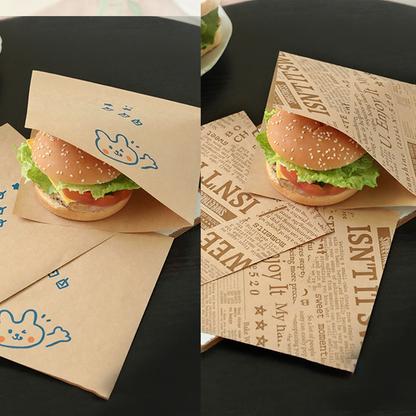📢📢40% OFF !! ⏰Grease-Resistant Paper Bags for Sandwich Wrapping