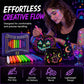 📢📢40% OFF !! ⏰ Glow Party Tattoo Pens | Temporary UV Body Art Markers | Fun Glow-in-the-Dark Designs for Parties, Festivals & Events 🎉