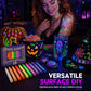 📢📢40% OFF !! ⏰ Glow Party Tattoo Pens | Temporary UV Body Art Markers | Fun Glow-in-the-Dark Designs for Parties, Festivals & Events 🎉