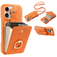 📢📢40% OFF !!⏰ Crossbody Wallet Phone Case – RFID Blocking, Accordion Card Slot & Detachable Strap – Litchi Pattern PU Leather ✨
