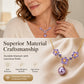 📢📢40% OFF !! ⏰Elegant Purple Zircon Flower Pendant Necklace
