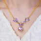 📢📢40% OFF !! ⏰Elegant Purple Zircon Flower Pendant Necklace