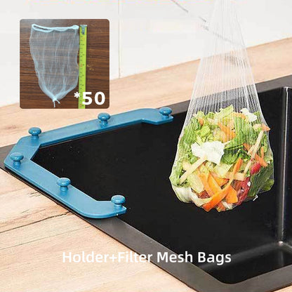 📢📢40% OFF !! ⏰Triangular Sink Strainer Holder & Mesh Bags