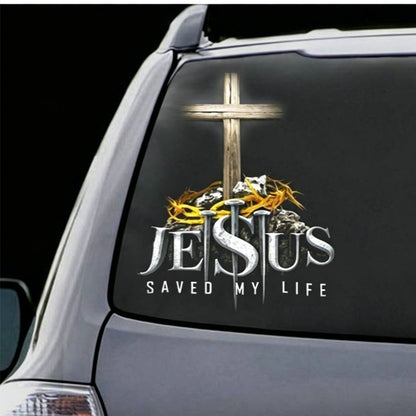 📢📢50% OFF !! ⏰Waterproof Christian Cross Car Vinyl Sticker