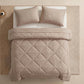 📢📢40% OFF !! ⏰ 3-Piece Quilted Comforter Set with Shams – All-Season Microfiber