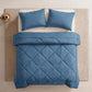 🛏️ Brushed Microfiber Comforter Set: Diamond Quilting, Moisture-Wicking, All-Season, 2 Pillowcases
