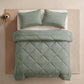 🛏️ Brushed Microfiber Comforter Set: Diamond Quilting, Moisture-Wicking, All-Season, 2 Pillowcases