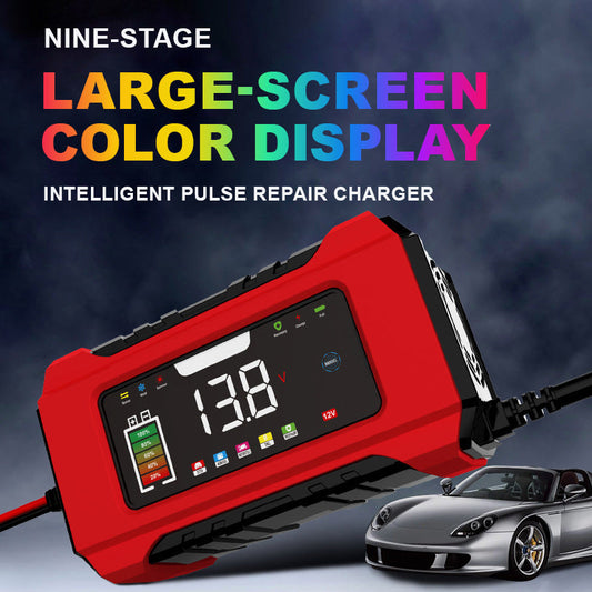 📢📢50% OFF !! ⏰12V 6A Smart Car Battery Charger with LCD Display
