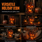 📢📢40% OFF !! ⏰Halloween Resin Skull Lamp Glowing Tabletop Ornament