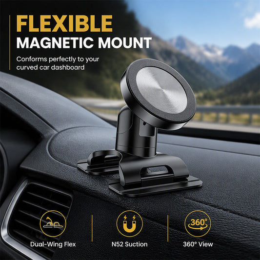 📢📢40% OFF !! ⏰ Universal Strong Adhesive Car Phone Mount – Curve‑Friendly, Adjustable, Stable ✨