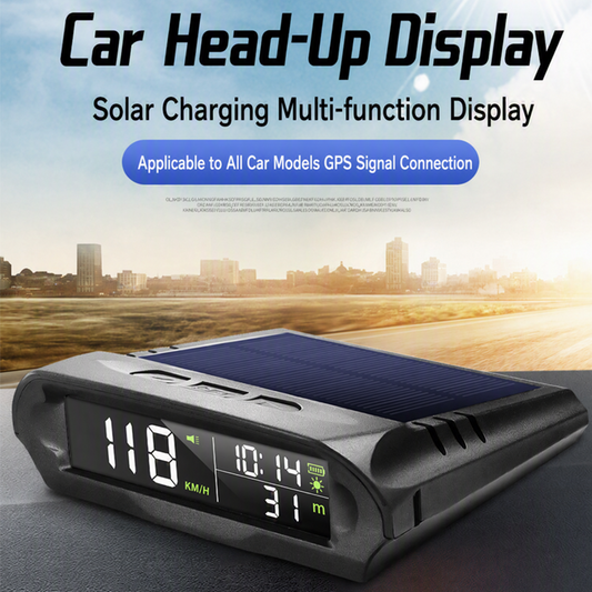 📢📢40% OFF !! ⏰ 2026 Sale — Over 24,000 Sold!🚗 Solar GPS Head‑Up Display‑Auto Brightness Speed Warning HUD ☀️