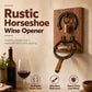📢📢40% OFF !! ⏰ Vintage Wall-Mounted Horseshoe Wine Opener – Stylish, Decorative & Labor-Saving – Rustic Iron Design for Home Bar & Patio 🥂