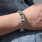 📢📢40% OFF !! ⏰ Men's Retro Mantra Bracelet – Six-Syllable Design, Stylish & Meaningful – Vintage Silver Finish with Dual-Chain Look ✨