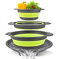 3-Piece Collapsible Colander Set with Draining Base